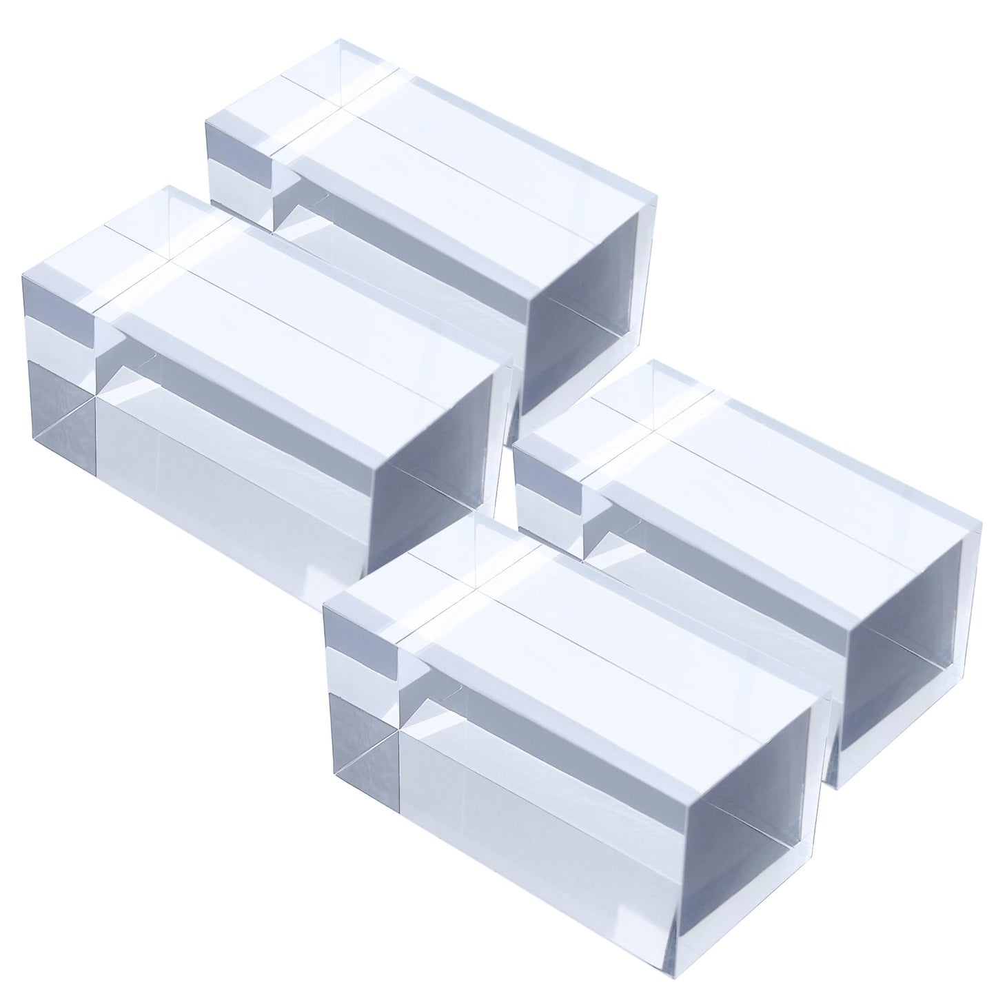 アクリルブロック 60×30×30mm 4個 透明 台座 展示 撮影 陳列 什器 板 プレート ベース クリア ディスプレイスタンド 四角形 正方形 6cm 6センチ 60mm 60ミリ 60-30-30*4