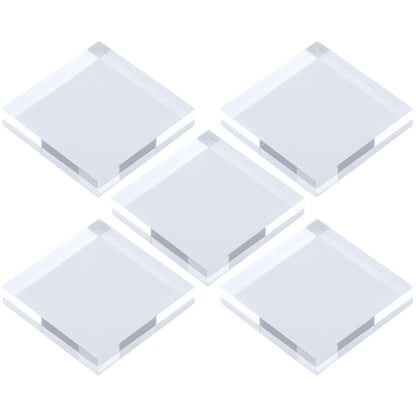 アクリルブロック 50×50×10mm 5個 透明 台座 展示 撮影 陳列 什器 板 プレート ベース クリア ディスプレイスタンド 四角形 正方形 5cm 5センチ 50mm 50ミリ ab-50-50-10*5