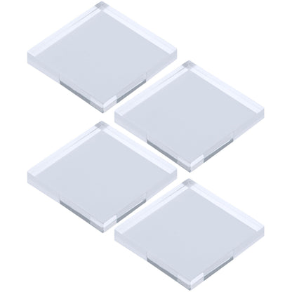アクリルブロック 80×80×10mm 4個 透明 台座 展示 撮影 陳列 什器 板 プレート ベース クリア ディスプレイスタンド 四角形 正方形 8cm 8センチ 80mm 80ミリ ab-80-80-10*4