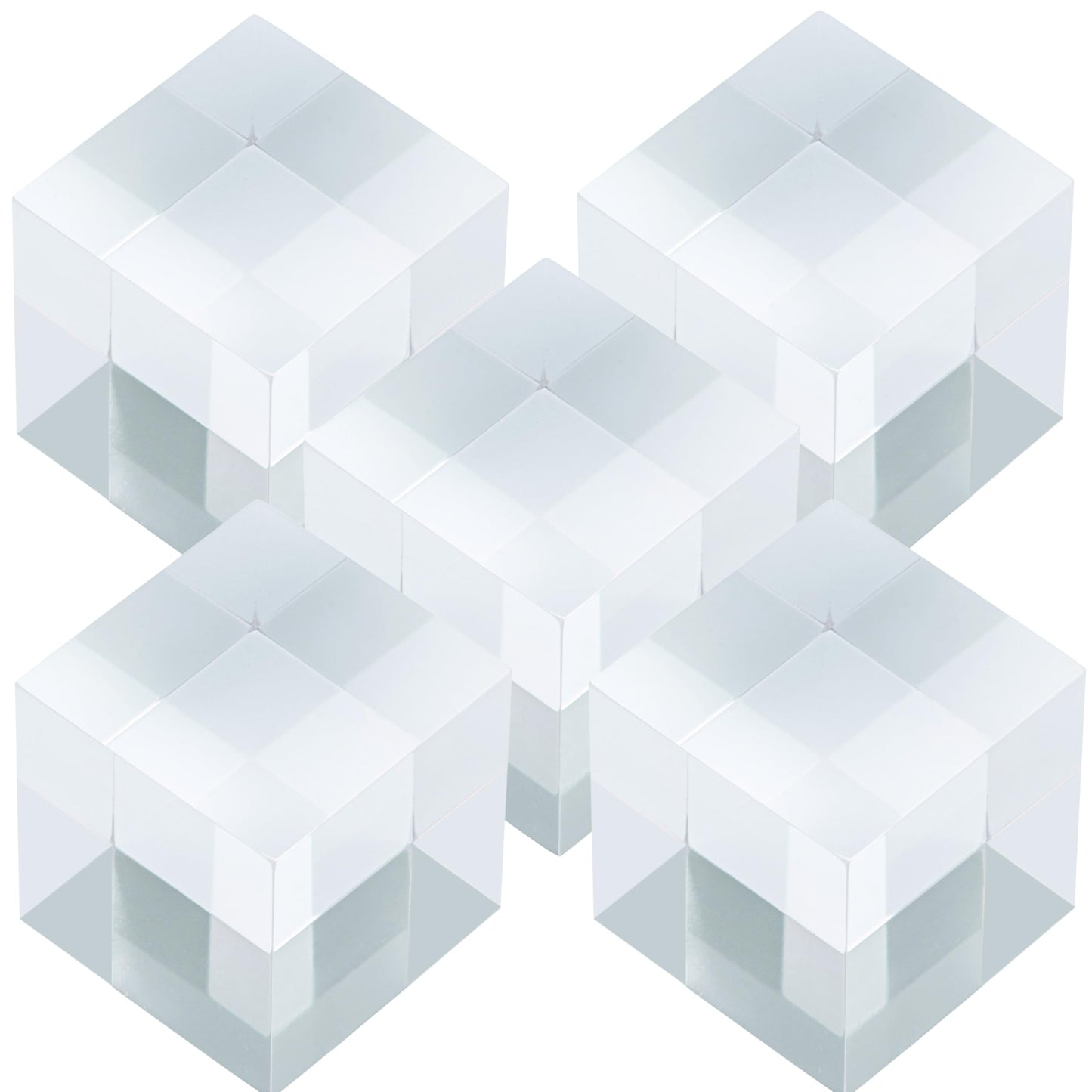 アクリルブロック 20×20×20mm 5個 透明 台座 展示 撮影 陳列 什器 キューブ ベース クリア ディスプレイスタンド 四角形 立方体 正方形 2cm 2センチ 20ミリ ab-20-20-20*5