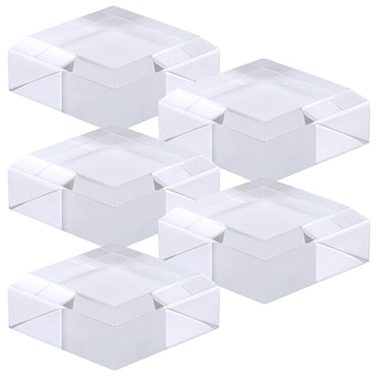 アクリルブロック 50×50×20mm 5個 面取り ベース キューブ ディスプレイスタンド 四角形 透明 クリア 展示 台座 E50-50-20*5