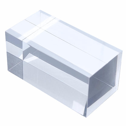 アクリルブロック 100×50×50mm 1個 透明 台座 展示 撮影 陳列 什器 ベース クリア ディスプレイスタンド 四角形 直方体 正方形 10cm 10センチ 100mm 100ミリ 100-50-50*1