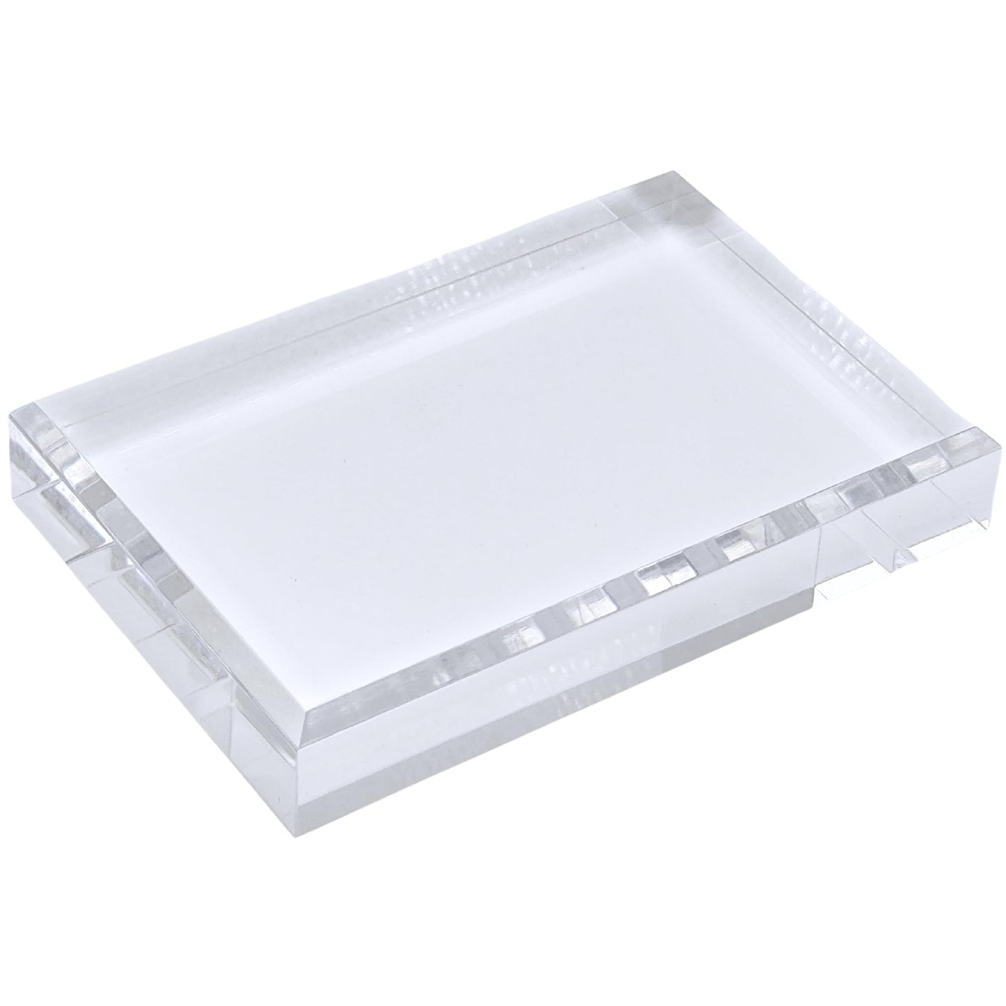 アクリルブロック 150×100×25mm 1個 面取り ベース キューブ ディスプレイスタンド 四角形 透明 クリア 展示 台座 E150-100-25*1