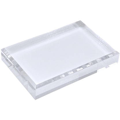 アクリルブロック 150×100×25mm 1個 面取り ベース キューブ ディスプレイスタンド 四角形 透明 クリア 展示 台座 E150-100-25*1