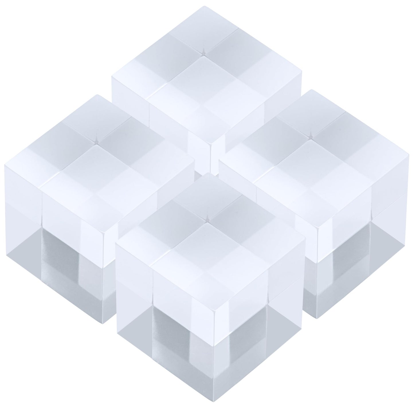 アクリルブロック 40×40×40mm 4個 透明 台座 展示 撮影 陳列 什器 キューブ ベース クリア ディスプレイスタンド 四角形 立方体 正方形 4cm 4センチ 40ミリ ab-40-40-40*4