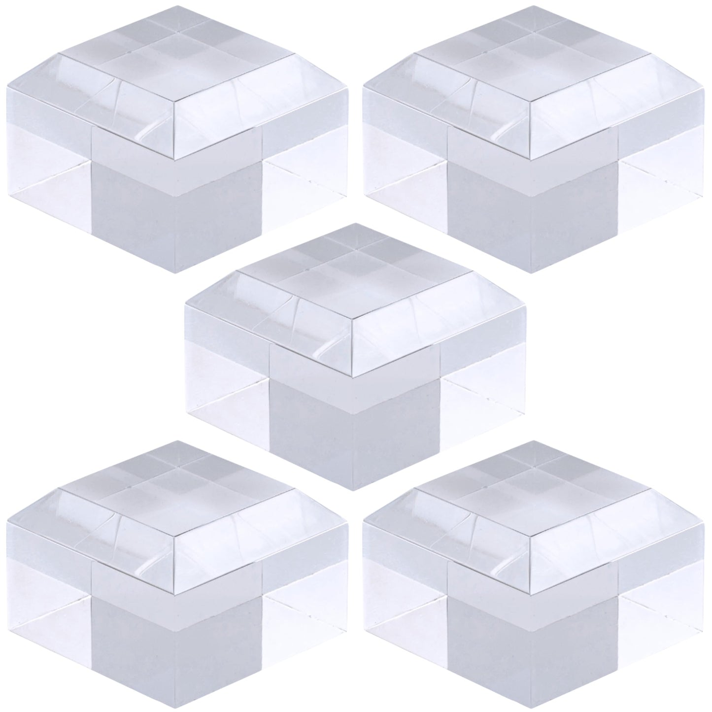 アクリルブロック 30×30×20mm 5個 面取り ベース キューブ ディスプレイスタンド 四角形 透明 クリア 展示 台座 E30-30-20*5