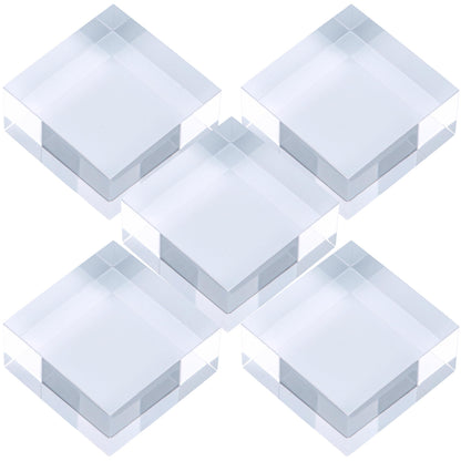 アクリルブロック 40×40×20mm 5個 透明 台座 展示 撮影 陳列 什器 ベース クリア ディスプレイスタンド 四角形 直方体 正方形 4cm 4センチ 40mm 40ミリ 40-40-20*5