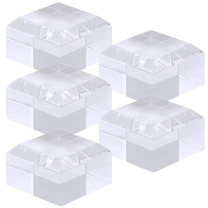 アクリルブロック 40×40×25mm 5個 面取り ベース キューブ ディスプレイスタンド 四角形 透明 クリア 展示 台座 E40-40-25*5
