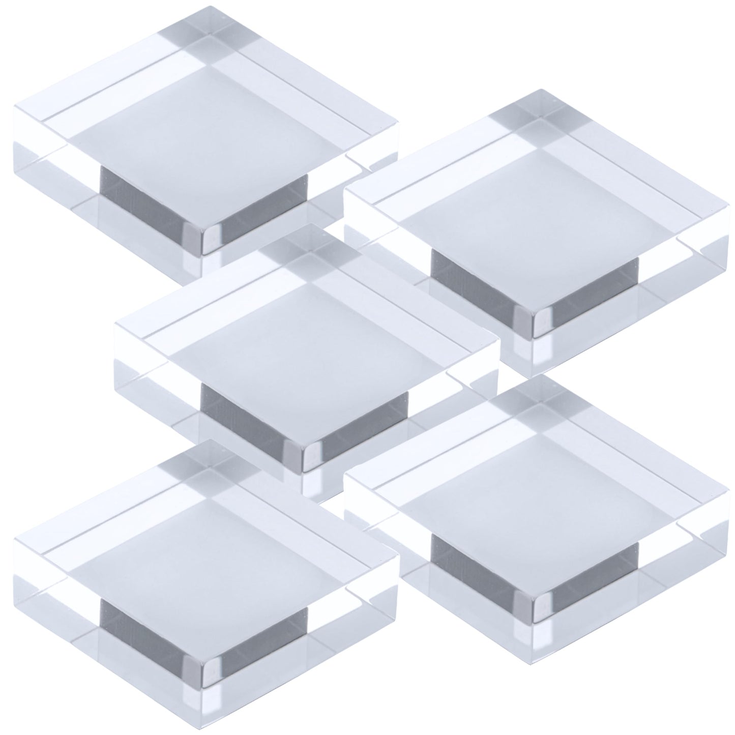 アクリルブロック 30×30×10mm 5個 透明 台座 展示 撮影 陳列 什器 板 プレート ベース クリア ディスプレイスタンド 四角形 正方形 3cm 3センチ 30mm 30ミリ ab-30-30-10*5