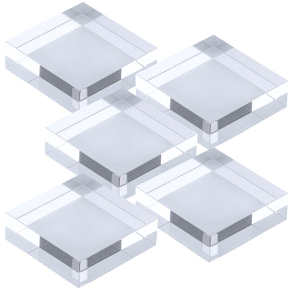 アクリルブロック 30×30×10mm 5個 透明 台座 展示 撮影 陳列 什器 板 プレート ベース クリア ディスプレイスタンド 四角形 正方形 3cm 3センチ 30mm 30ミリ ab-30-30-10*5