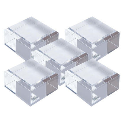 アクリルブロック 50×50×30mm 5個 面取り ベース キューブ ディスプレイスタンド 四角形 透明 クリア 展示 台座 E50-50-30*5